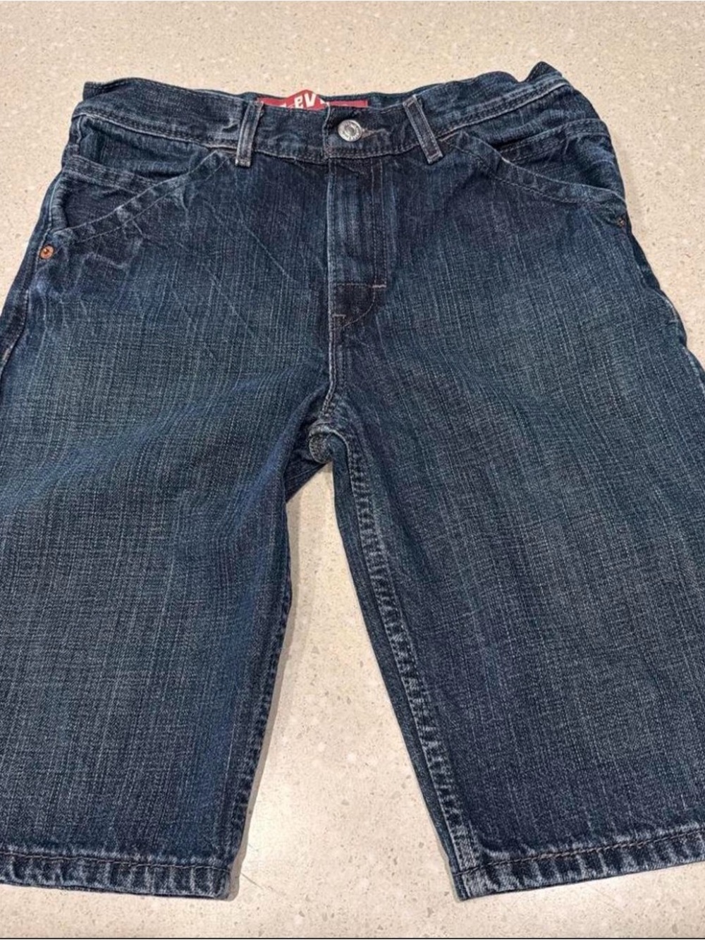 Levi's Boys Dark Blue Denim Shorts